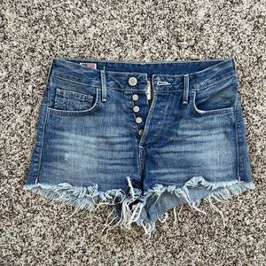 True religion high rise button fly short size 28